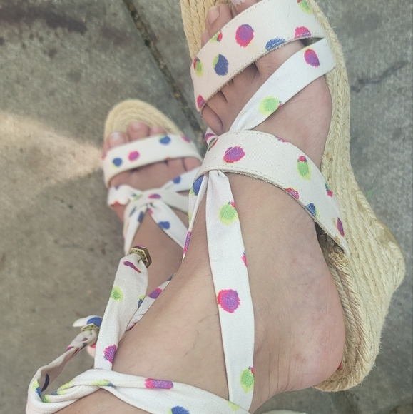 MARC JACOBS JUTE WEDGE SANDALS - Picture 12 of 12